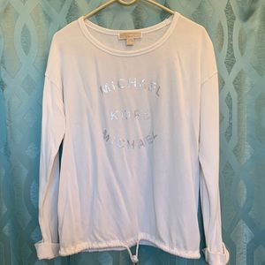 Michael Kors Michael white long sleeve size small top, pull over, soft